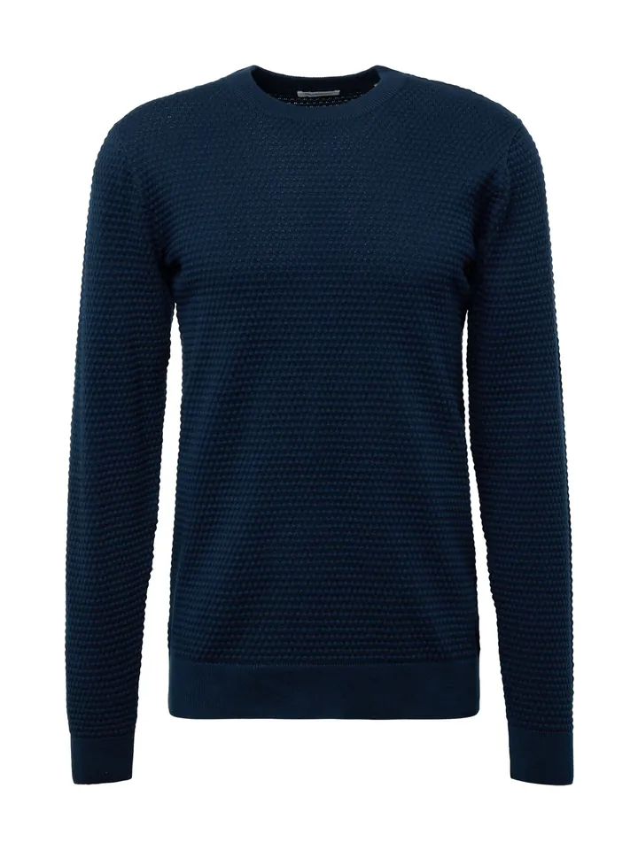 KnowledgeCotton Apparel Jersey 'Vagn'  azul oscuro