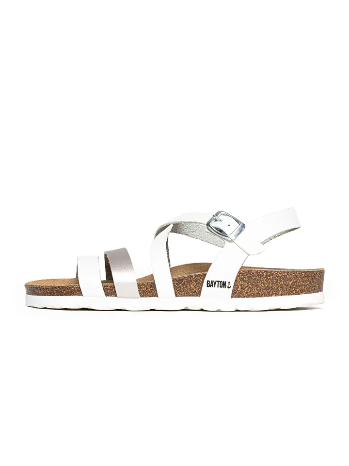 Bayton Sandalias con hebilla 'Gerone' blanco