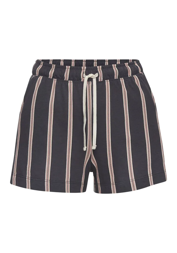 LASCANA Pijama de pantalón corto beige claro / antracita / altrosa / negro