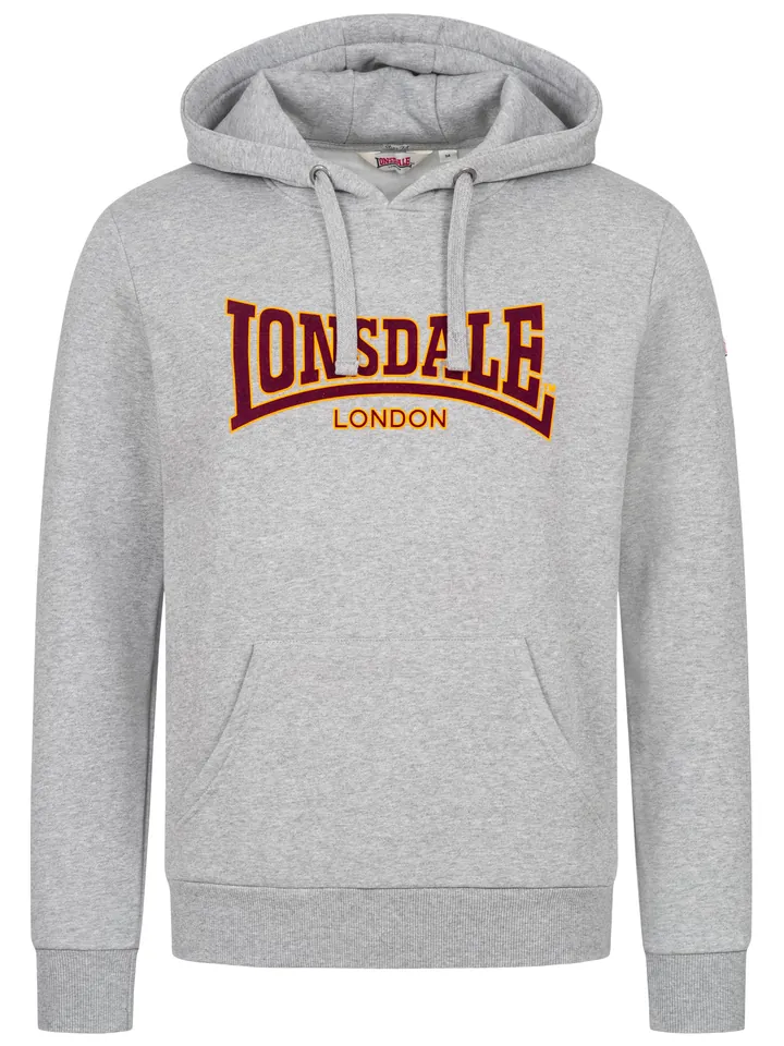 LONSDALE Sudadera 'Classic' amarillo / gris / negro