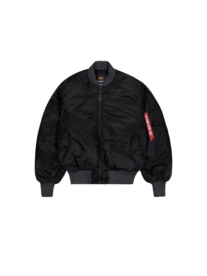 ALPHA INDUSTRIES Chaqueta de entretiempo 'MA-1 Distressed'  rojo / negro / blanco
