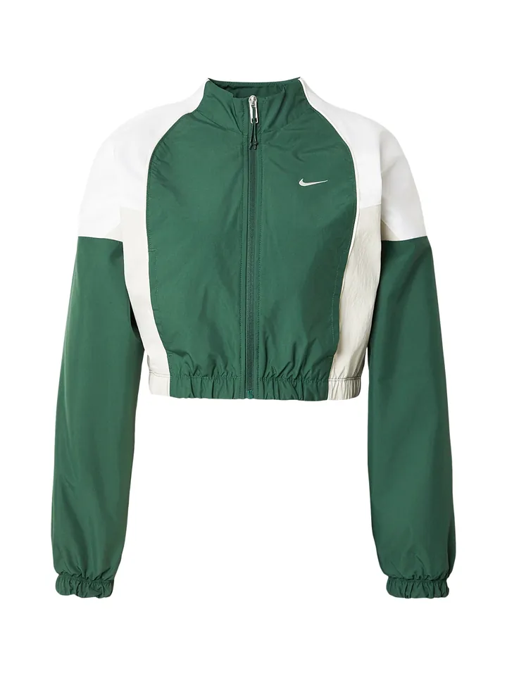 Nike Sportswear Chaqueta de entretiempo 'SHRUNKEN' esmeralda / blanco