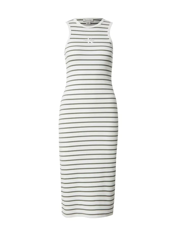 Calvin Klein Jeans Vestido gris / blanco