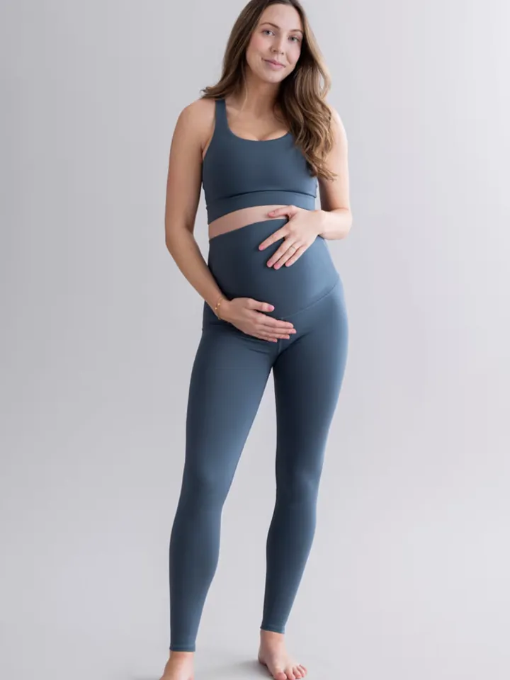 Hey Honey Pantalón deportivo 'Maternity Leggings Cotton Touch' petróleo