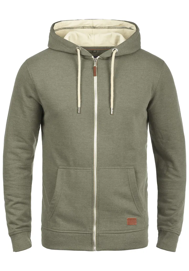BLEND Sudadera con cremallera 'Hulker'  marrón / verde