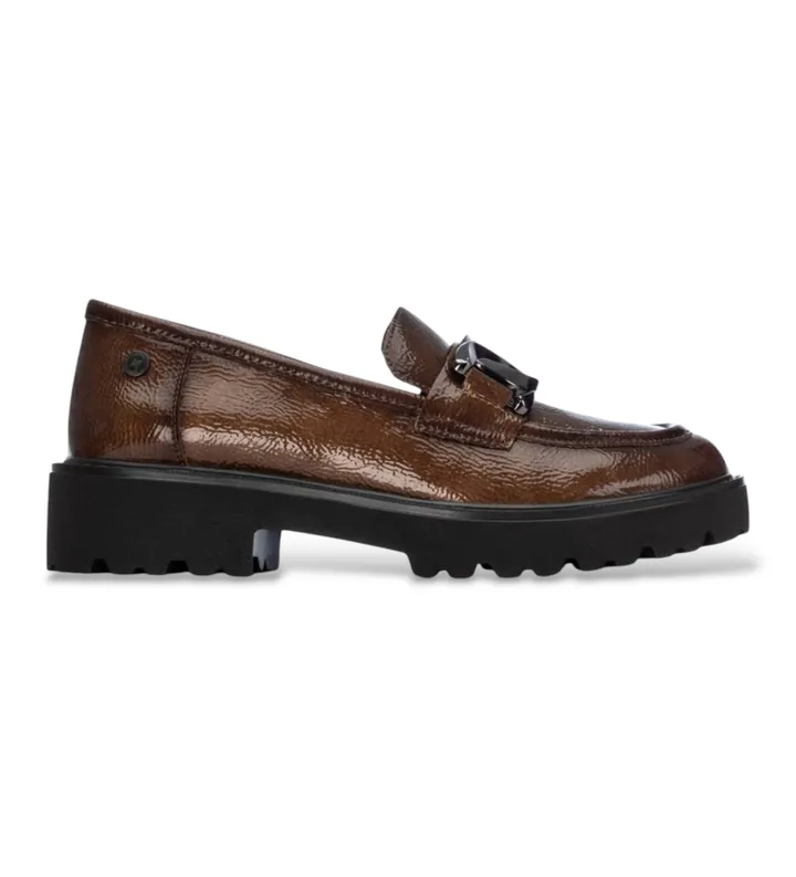 Xti para mujer. 14625802-TAUPE Zapatos 146258 marrón (36), 3 a 5cm, Ninguno, Casual, Clásico, Charol