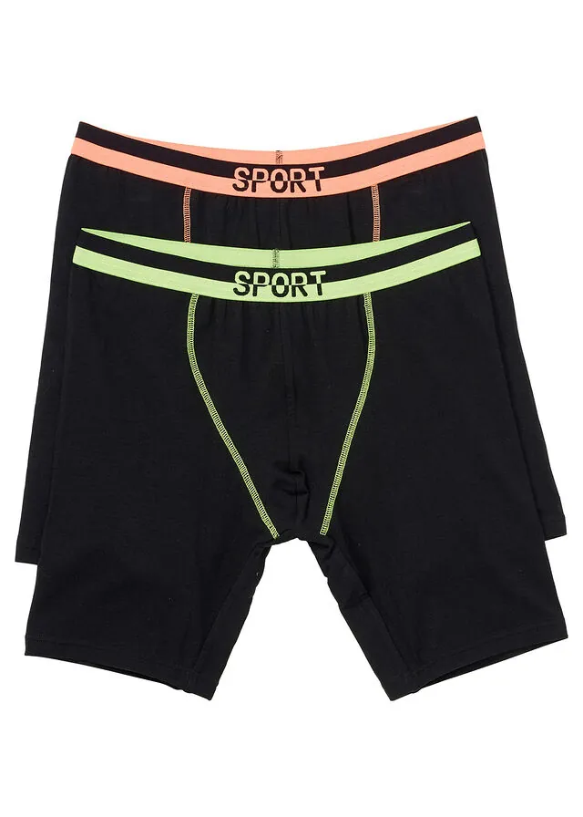 Pack de 2 calzoncillos bóxer ajustados largos