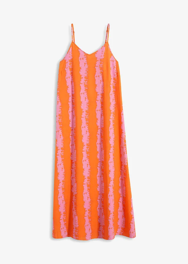 Vestido de tirantes de viscosa fluida