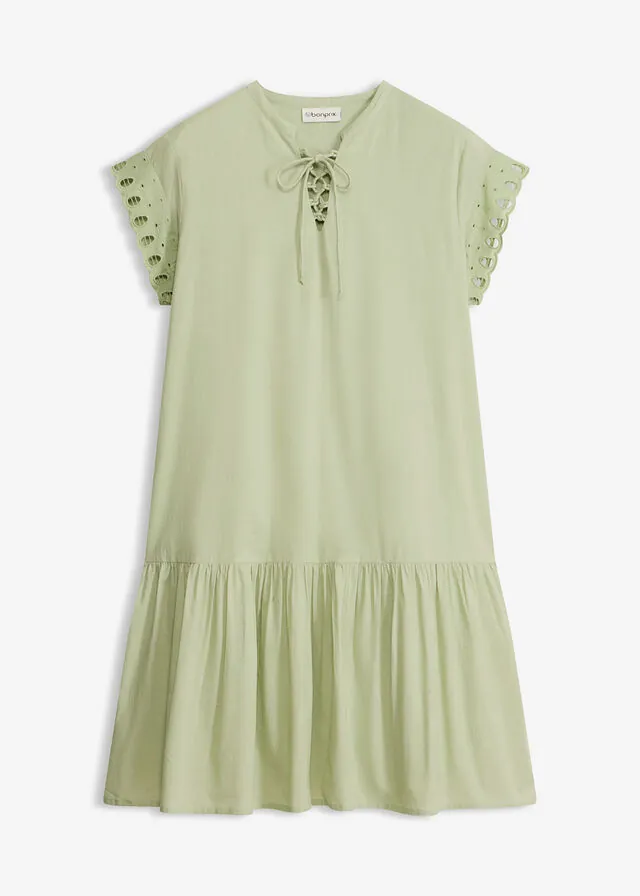 Vestido tipo túnica de algodón puro.