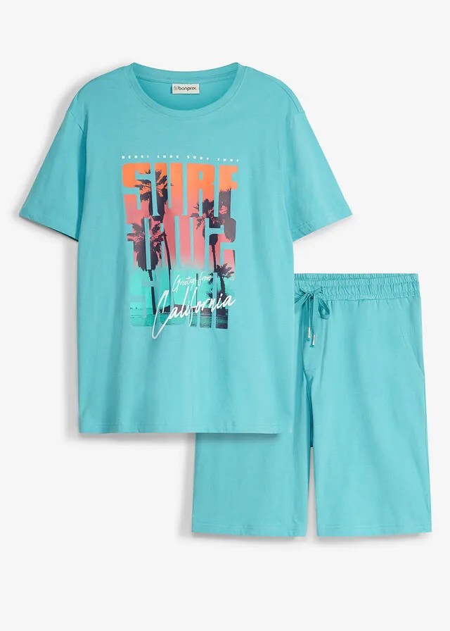 Camiseta y pantalón de algodón orgánico puro (2 piezas)