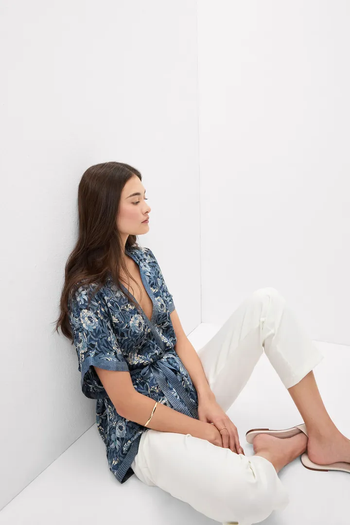 Intimissimi Kimono de Raso de Viscosa Estampado Fanciful Flowers Mujer Impreso Tamaño M/L
