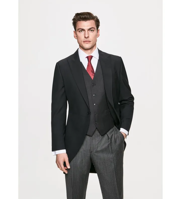 Hackett London para hombre. HM450351 Chaleco Lana Cierre Cinco Botones gris (40/32), Clásico