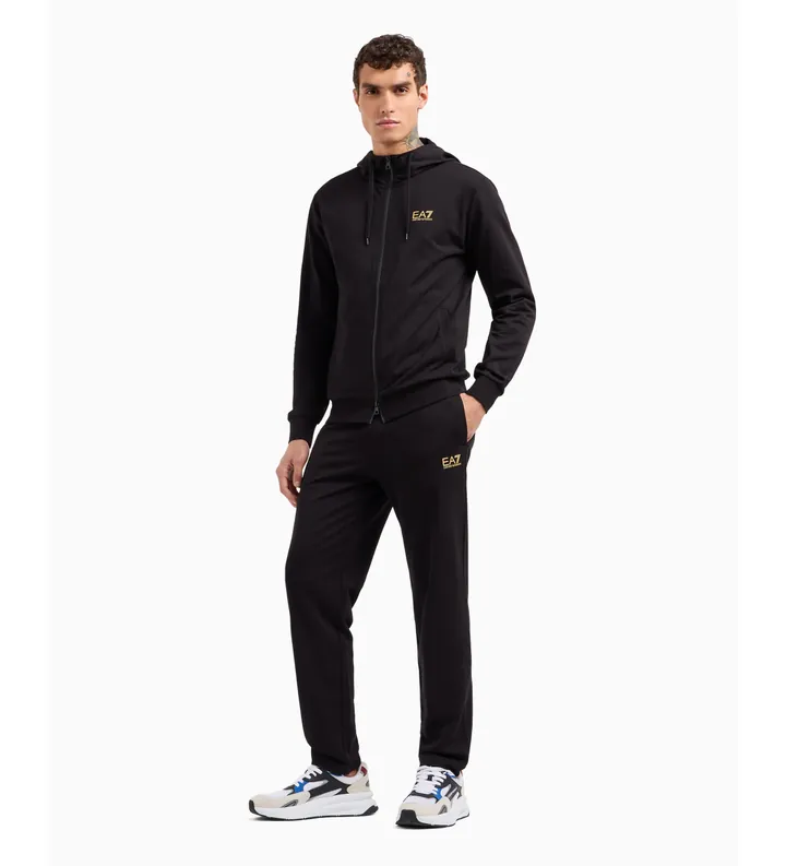EA7 para hombre. 8NPV62_PJVRZ Chándal Core Identity negro (XS), Casual, Deportivo, Algodón, Multideporte, Manga larga