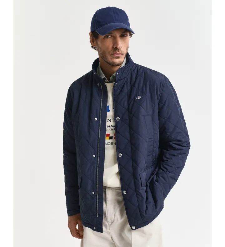 Gant para hombre. 7006497 Chaqueta Quilted Windcheater marino (3XL), Casual, Poliéster