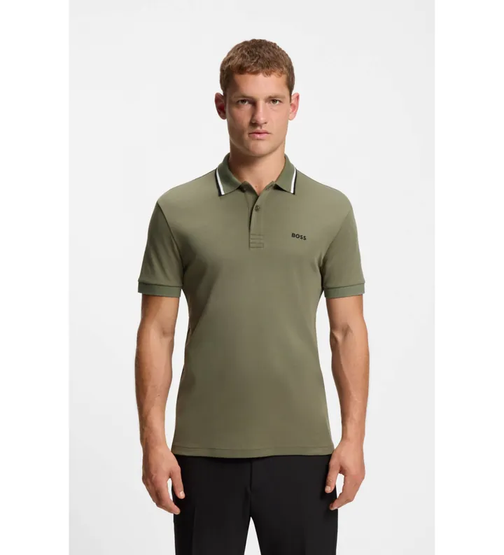 BOSS para hombre. 50554565 Polo Join Paddy verde (M), Casual, Algodón, Manga corta