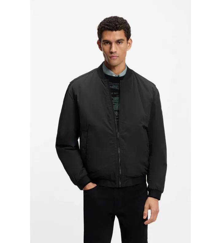 BOSS para hombre. 50555846 Chaqueta Ovarsi negro (3XL), Casual, Poliéster