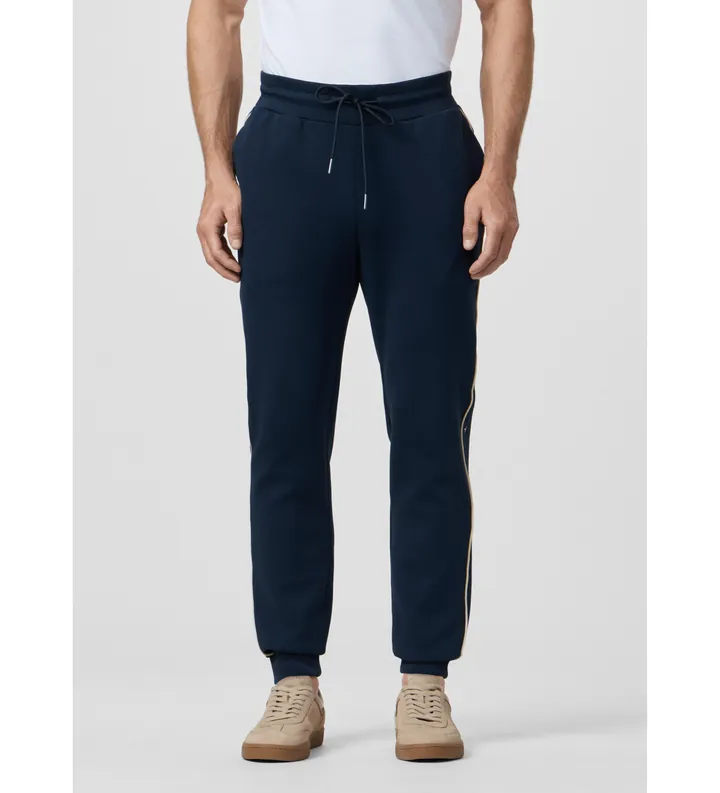 Hackett London para hombre. HM5800085 Pantalón jogger de felpa con logo marino (L), Casual, Algodón