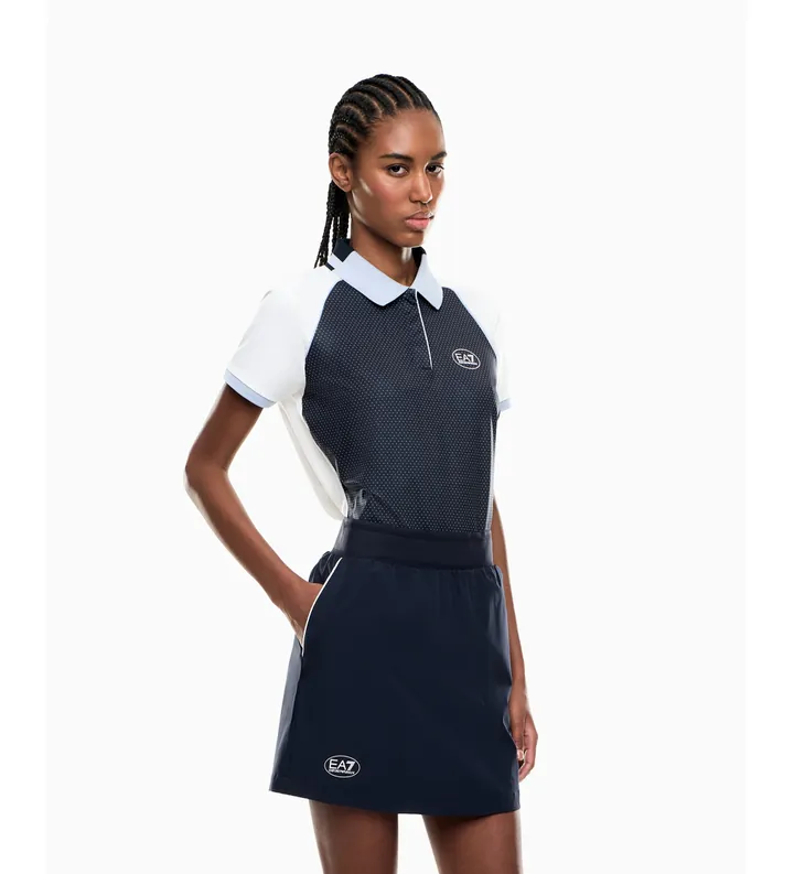 EA7 para mujer. 7W000906_AF12944 Falda Golf Pro marino (L), Deportivo, Poliamida