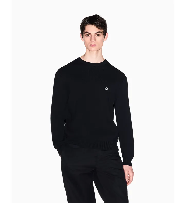 A|X Armani Exchange para hombre. XM002819AF12930UC001 Jersey Pull negro (L), Casual, Algodón
