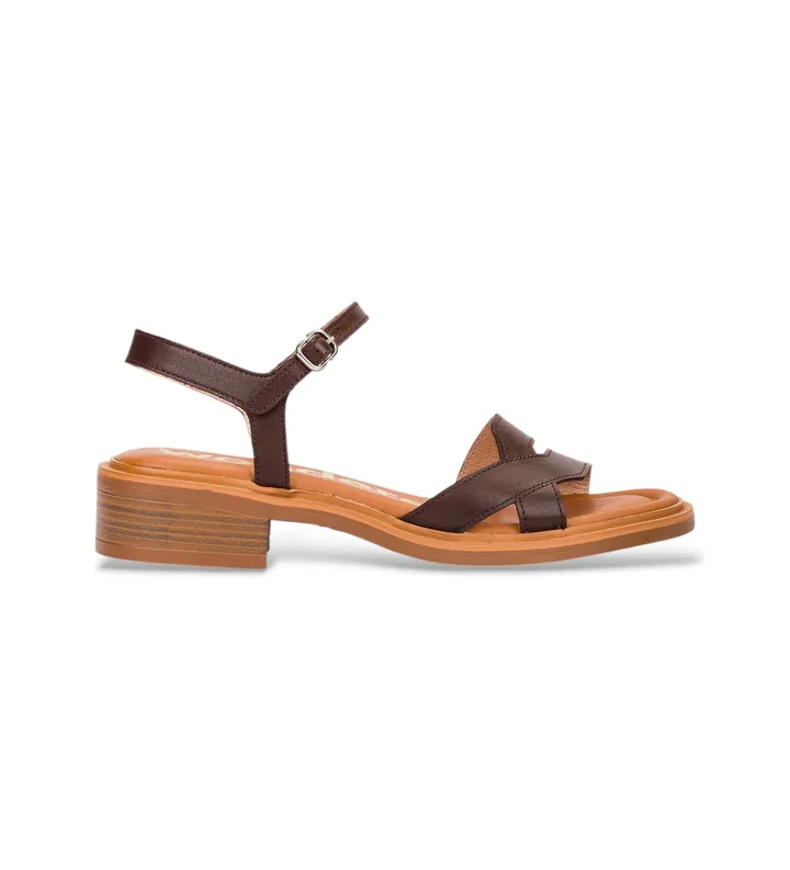 Wonders para mujer. B-9610 Sandalias Tokat marrón (36), Piel, 1 a 3cm, Hebilla, Casual