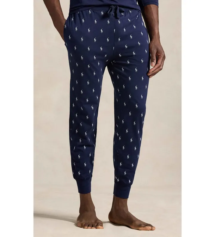 Polo Ralph Lauren para hombre. 714844764001 Pantalón jogger de pijama de punto marino (L), Homewear, Algodón