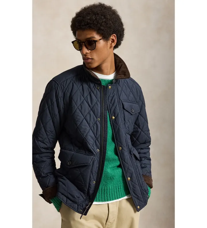 Polo Ralph Lauren para hombre. 710847071006 Chaqueta The Beaton Quilted marino (L), Casual, Poliéster Reciclado