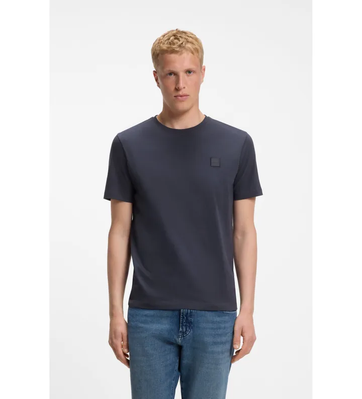 BOSS para hombre. 50508584 Camiseta Tales marino (L), Azul, Casual, Algodón, Manga corta