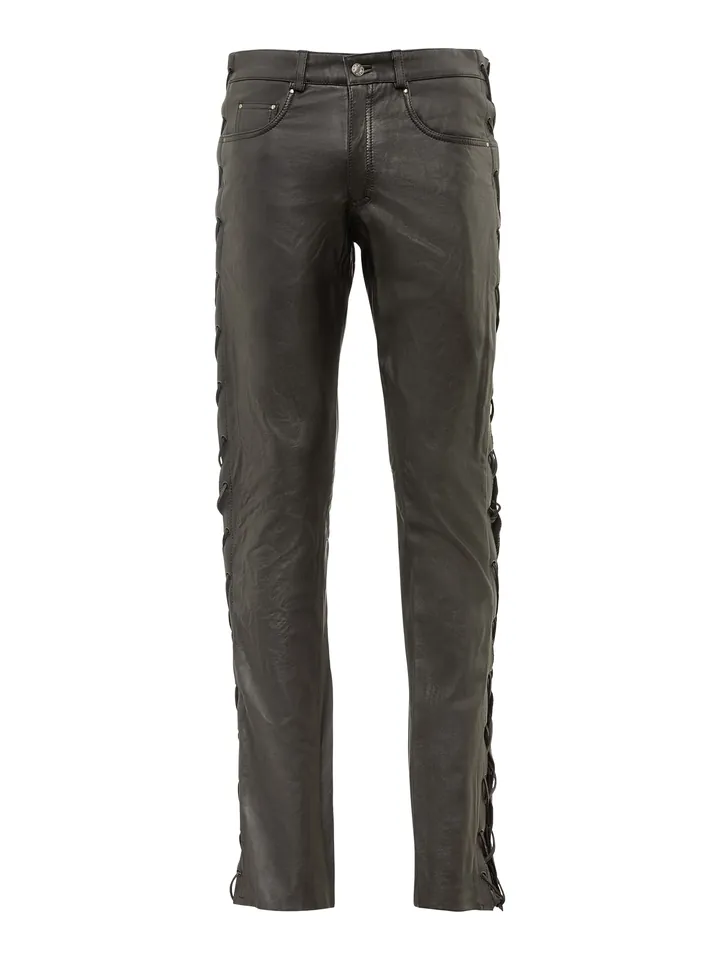 RICANO Pantalón 'Cow Waxy' negro