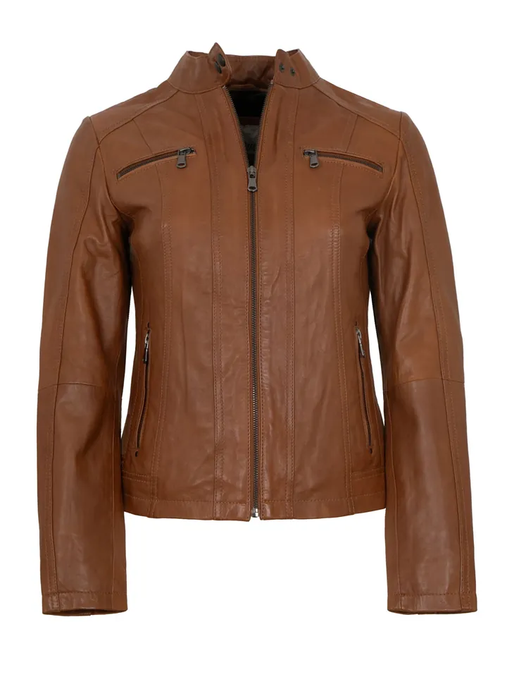 7ELEVEN Chaqueta de entretiempo 'Catia' cognac