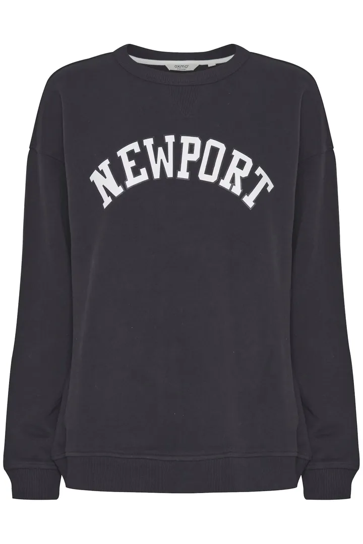 Oxmo Sudadera 'Coleen'  negro / blanco