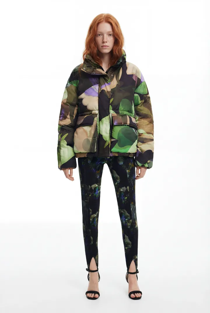 Desigual, Abrigo acolchado M. Christian Lacroix, Poliester, Verde, L