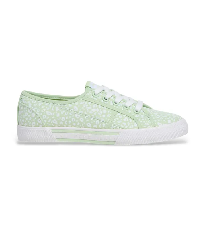 Pepe Jeans para mujer. PLS300021 Zapatillas Brady Fresh verde (39), Plano, Cordones, Casual