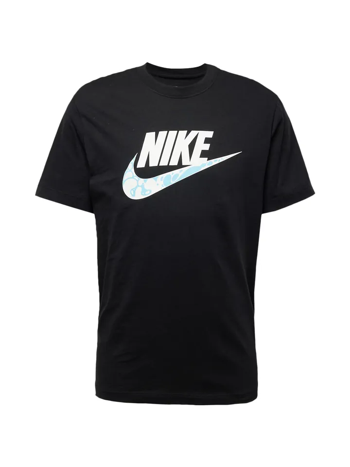 Nike Sportswear Camiseta azul claro / negro / blanco