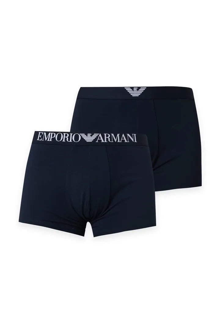 Emporio Armani Calzoncillo boxer  navy / blanco