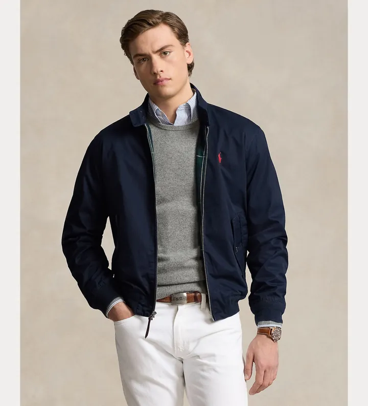 Polo Ralph Lauren para hombre. 710923261002 Chaqueta Bedford de sarga marino (L), Casual, Algodón, Manga larga
