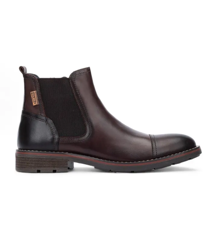 Pikolinos para hombre. M2M-8022C1 Botines de piel York marrón (39), Plano, Cremallera, Casual