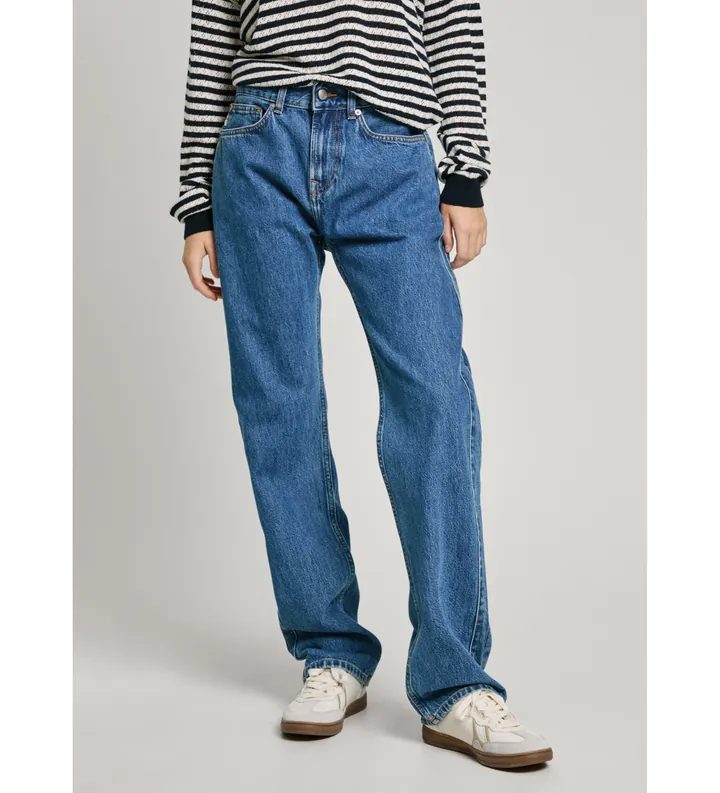 Pepe Jeans para mujer. PL205024 Jeans W11 Boyfriend Lw azul (24/32), Casual, Algodón, Denim, Sostenible