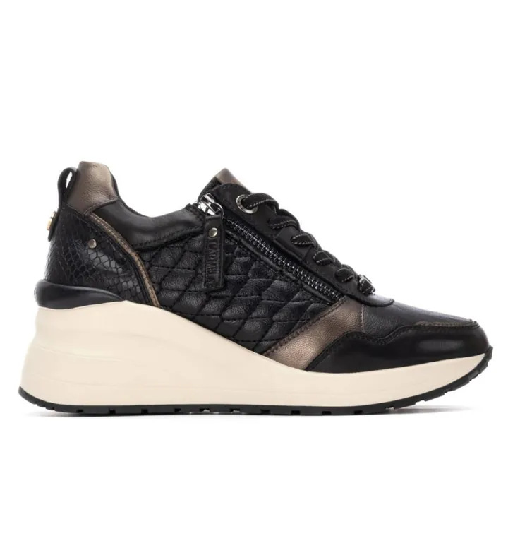 Carmela para mujer. 16244601-NEGRO Zapatillas de piel 162446 negro (39), 3 a 5cm, Cordones, Casual