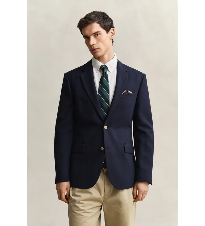 Gant para hombre. 7706311 Americana Club marino (46), Casual, Lana, Clásico