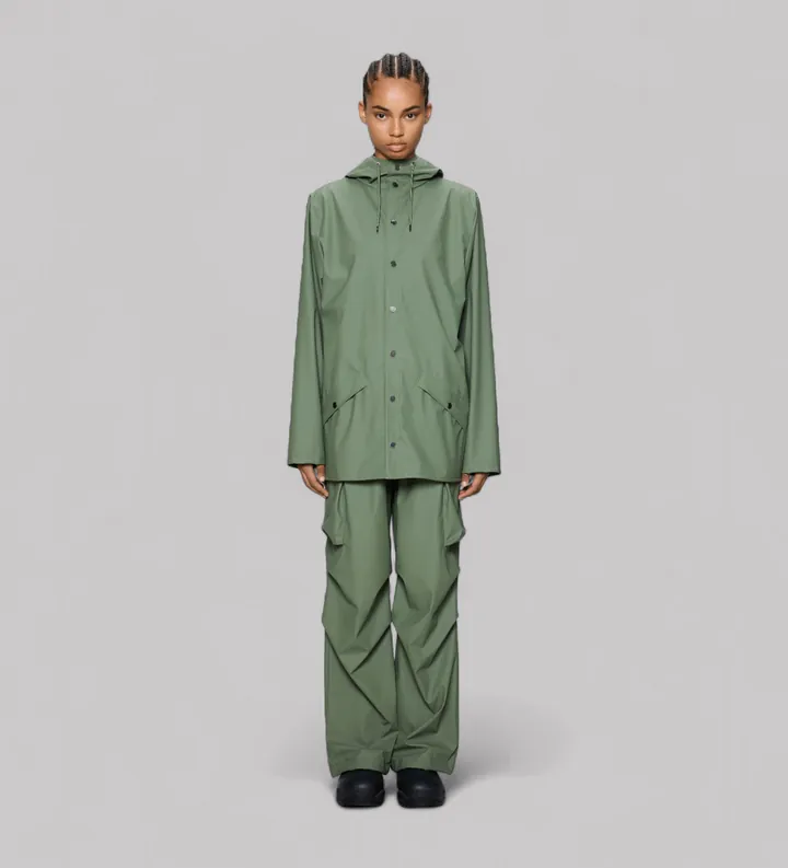 Rains unisex. 12010 Chaqueta W3 verde (L), Casual, Poliéster