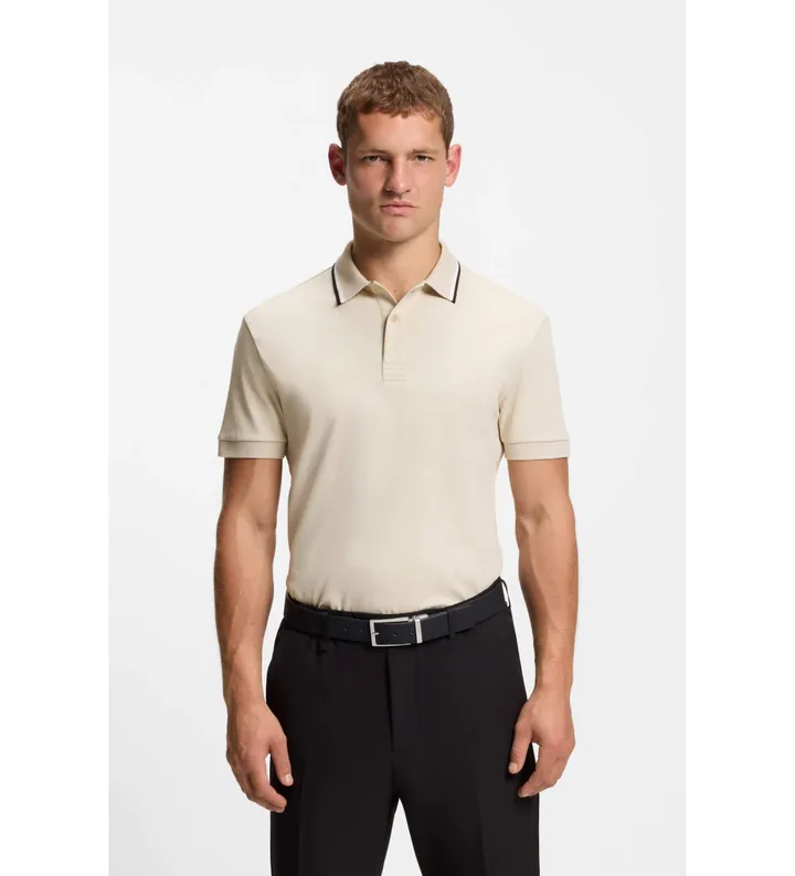 BOSS para hombre. 50554565 Polo Join Paddy beige (L), Casual, Algodón, Manga corta