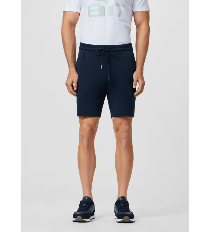 Hackett London para hombre. HM5800086 Pantalón corto de felpa con logo marino (L), Casual, Algodón