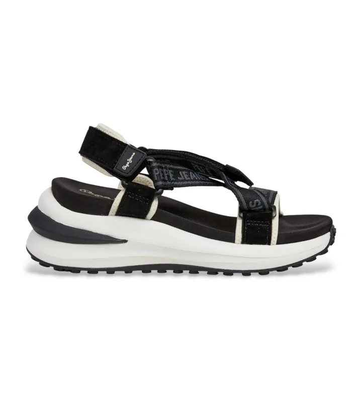 Pepe Jeans para mujer. PLS900025 Sandalias Winslove Soft negro (36), 3 a 5cm, Velcro, Casual