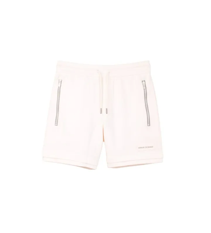 A|X Armani Exchange para hombre. XM002354AF21869U1074 Shorts logotipo blanco (L), Casual, Algodón