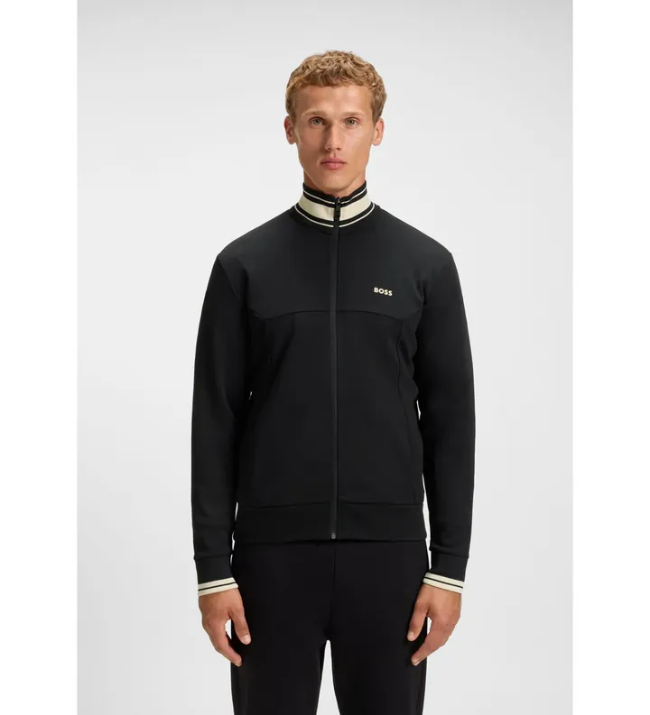 BOSS para hombre. 50543081 Sudadera Zone negro (4XL), Casual, Algodón