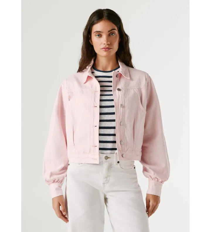 Pepe Jeans para mujer. PL40244620S1 Chaqueta Archive Madeline rosa (L), Casual, Algodón