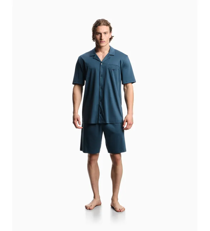 Emporio Armani para hombre. EM001372_AF20670 Pijama Night azul (L), Homewear, Algodón, Manga corta