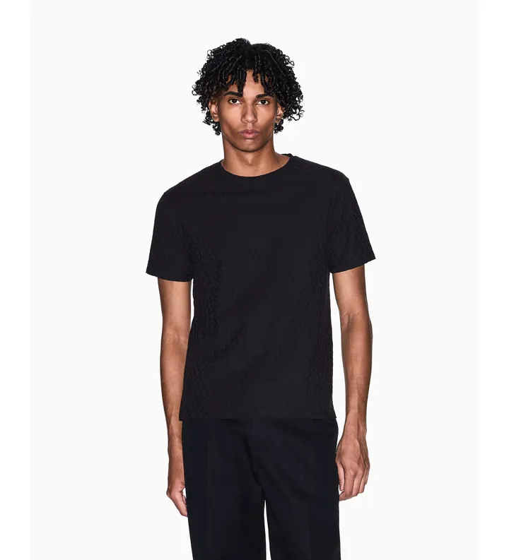 A|X Armani Exchange para hombre. XM002821AF10337UC001 Camiseta Slim-fit crew neck negro (L), Casual, Algodón, Manga corta