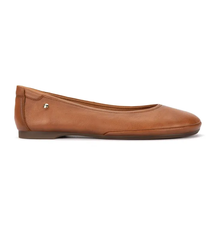 Pikolinos para mujer. W2S-2655CO Bailarinas de piel Carmona marrón (37), Plano, Ninguno, Casual
