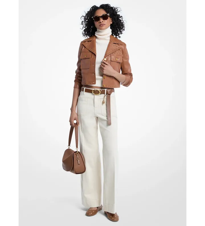 Michael Kors para mujer. MT690ACLSA Jeans Violette blanco roto (36), Casual, Algodón